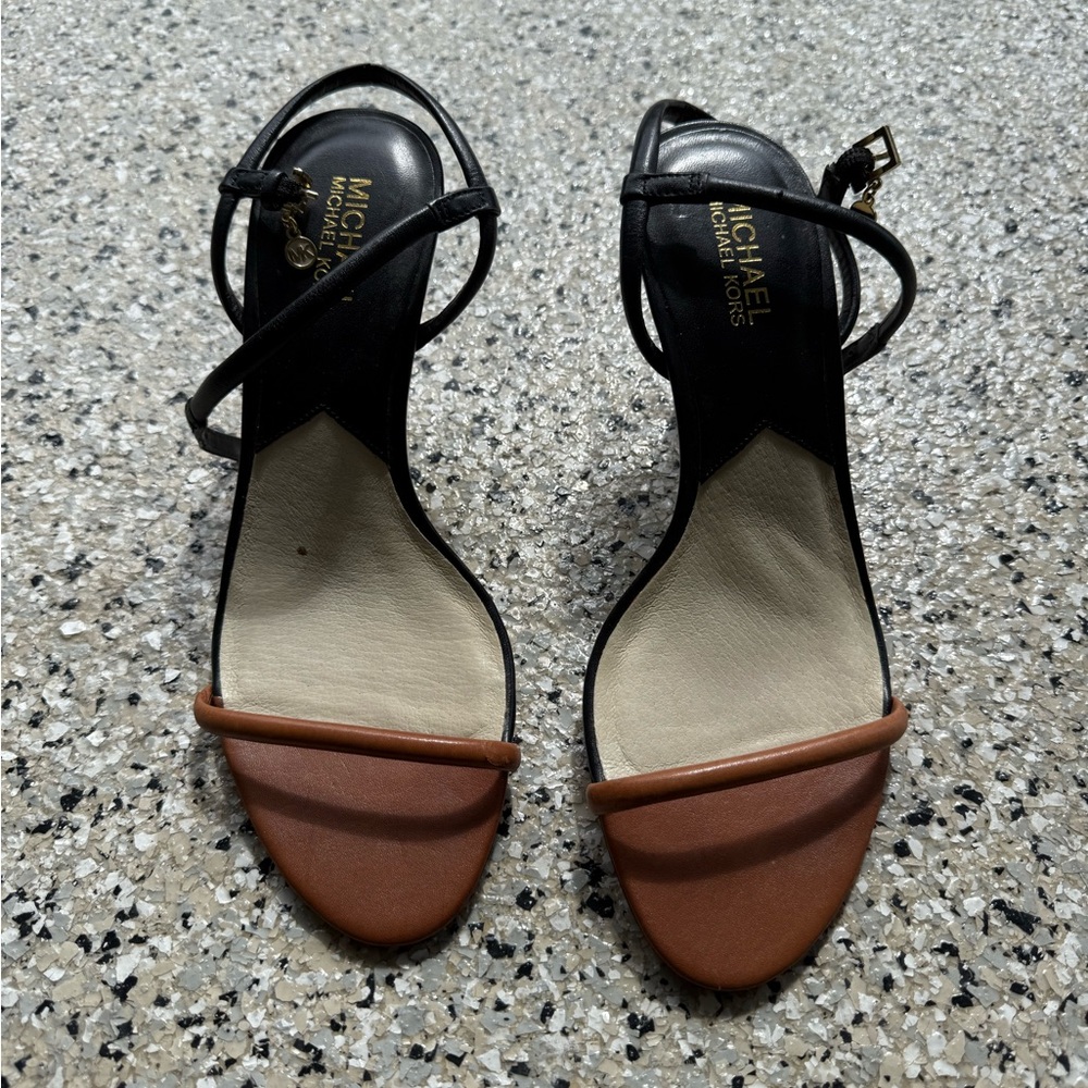 Michael Kors Black and Brown Women's Heels